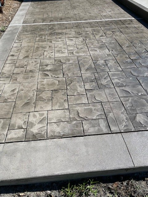 Decorative concrete project completed in Florida