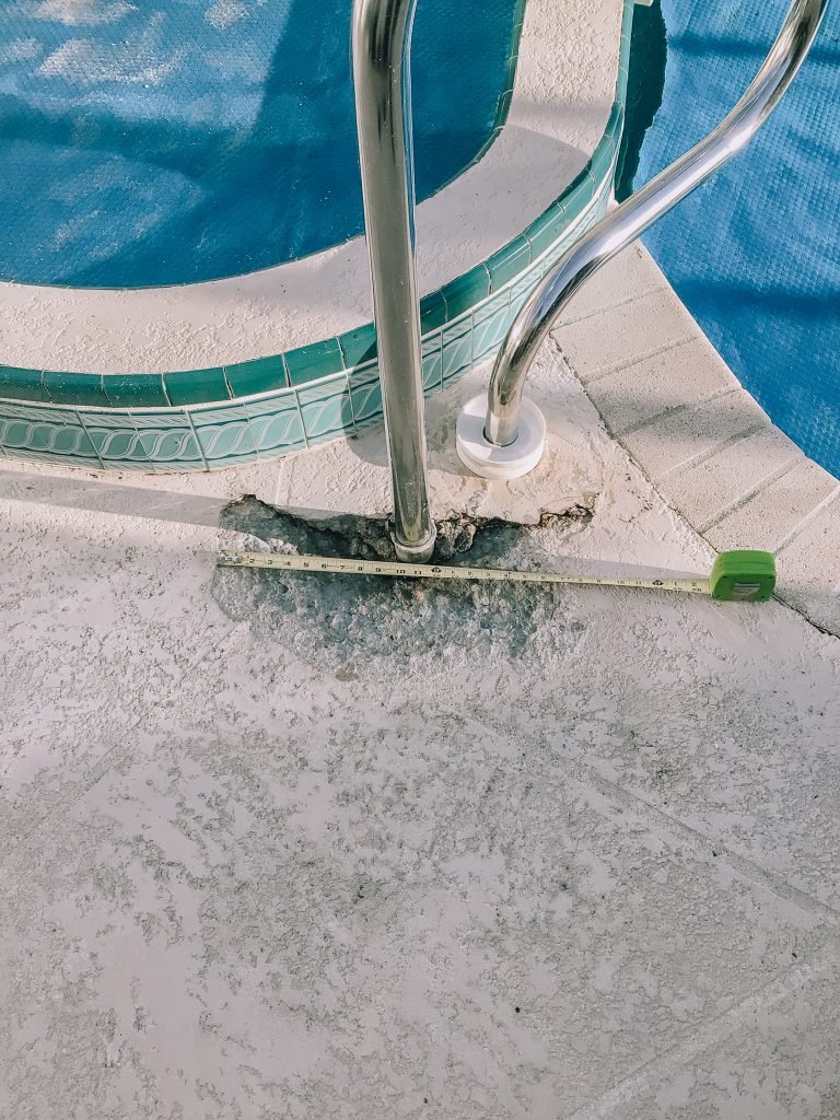 Pool deck concrete work completed by CHC Concrete