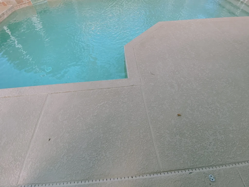Pool deck concrete work completed by CHC Concrete
