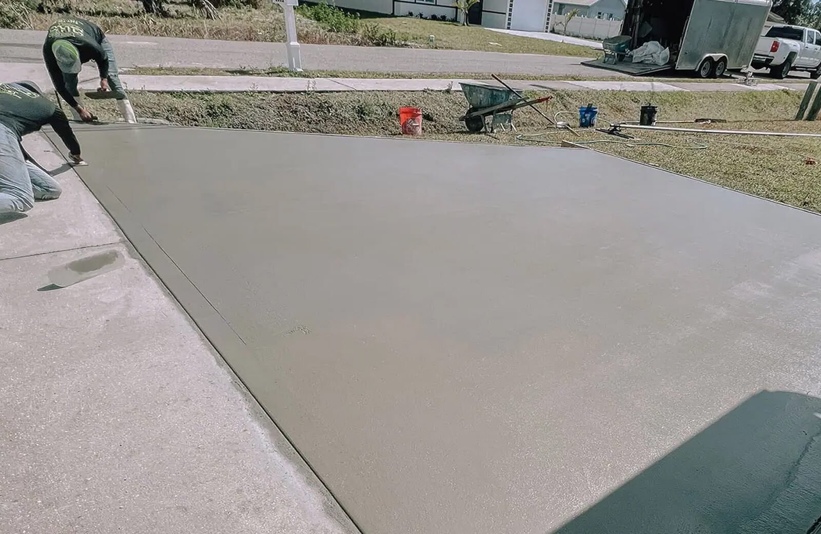 Concrete stairs and steps installation for residential use
