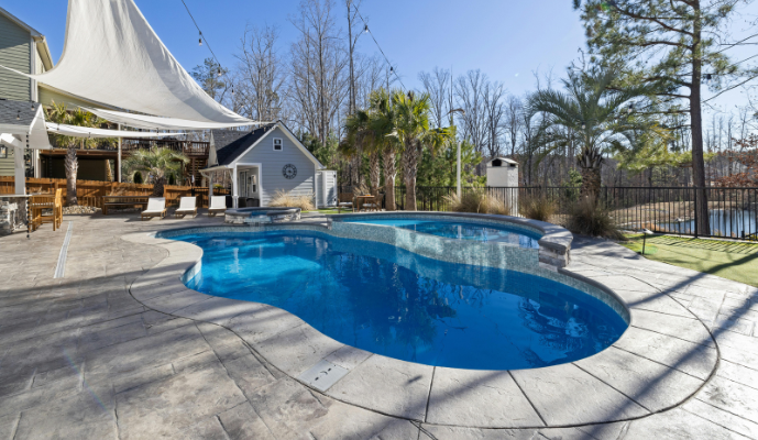 concrete pool deck