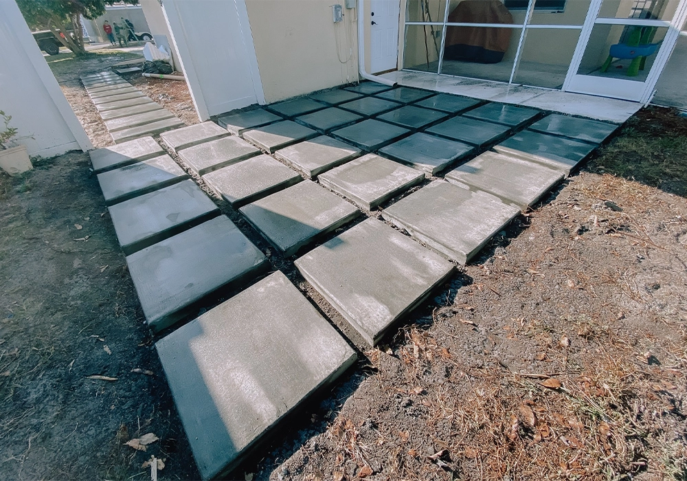 Cleanly installed concrete surface with professional finish