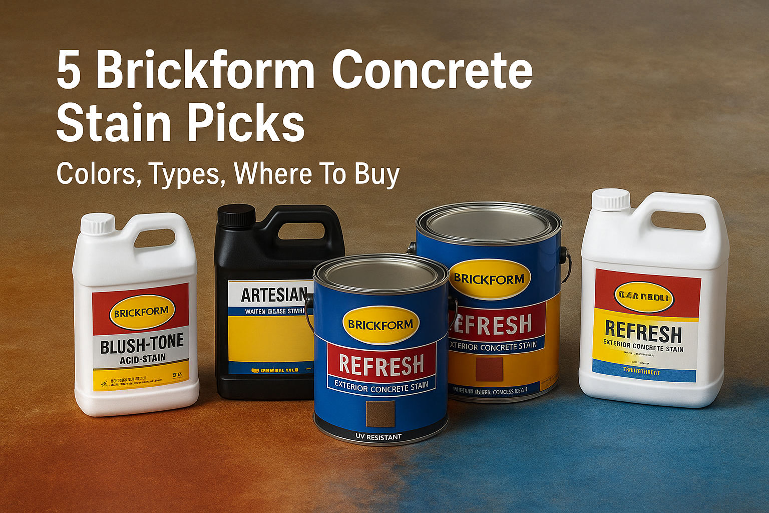 5 Brickform Concrete Stain Picks: Colors Types, Where To Buy