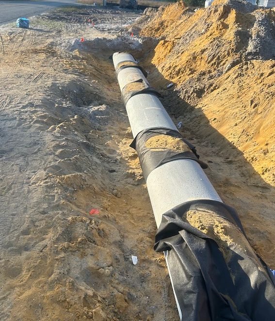 Concrete culvert installation for drainage management