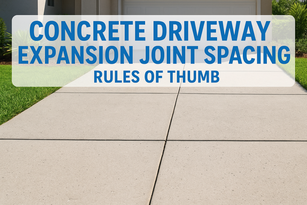 Concrete Driveway Expansion Joint Spacing: Rules Of Thumb